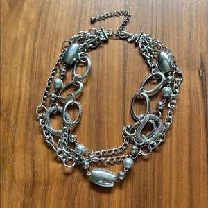 Trifari Chunky Silver Necklace